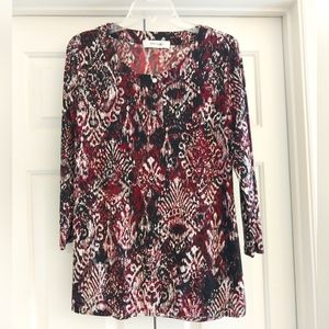 Jones Studio Ladies burgundy blouse